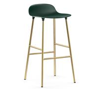 Normann Copenhagen Taburete de bar con patas de bronce Form 75 cm Verde