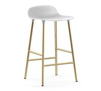 Normann Copenhagen Taburete de bar con patas de bronce Form Blanco