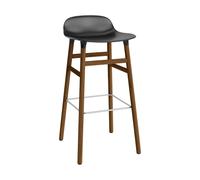 Normann Copenhagen Taburete de bar con patas de nogal Form negro