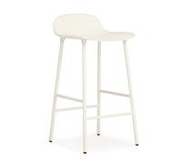 Taburete de Bar Form Al. 65 cm Blanco/ Acero Blanco
