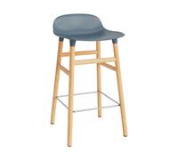 Normann Copenhagen Taburete de bar Form Chair con patas de roble azul