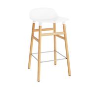 Normann Copenhagen Taburete de bar Form Chair con patas de roble blanco