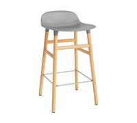 Normann Copenhagen Taburete de bar Form Chair con patas de roble gris