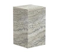 NORR11 Mesa auxiliar Cubism Tufo plateado. 30x30x50 cm