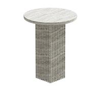 NORR11 Mesa auxiliar Soho Tufo plateado. Ø40 × 50 cm
