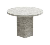 NORR11 Mesa de centro Soho Tufo plateado. Ø50 × 35 cm