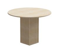 NORR11 Mesa de comedor Soho Tufo beige. Ø120 × 72 cm
