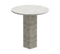 NORR11 Mesa de comedor Soho Tufo plateado. Ø80 × 74