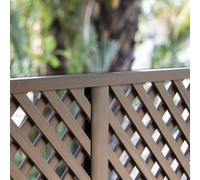 Nortene Pack Horizontal 2 Celosías + 5 perfil U + 1 perfil H Pvc Marrón 1X2 M