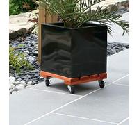 Nortene Soporte con Ruedas Madera Flora Roll Exterior para Jardín 40X40 CM