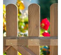 NORTENE | Valla CLÁSICA Madera 1 X 2.10 M | Cerramientos | Tratamiento Anti-UV | Natural | Madera de Pino