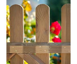 NORTENE | Valla CLÁSICA Madera 1 X 2.10 M | Cerramientos | Tratamiento Anti-UV | Natural | Madera de Pino