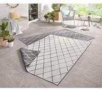 NORTHRUGS Alfombra para interior y exterior, 120 x 170 cm, reversible, resistente a la intemperie, diseño geométrico moderno, para balcón, terraza, jardín, jardín de invierno, cocina, salón,