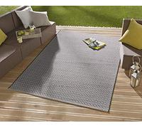NORTHRUGS Alfombra para interior y exterior, 80 x 150 cm, resistente a la intemperie, moderna, geométrica, fina, diseño integral, para balcón, terraza, jardín, jardín de invierno, salón, resistente al