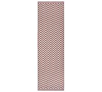 NORTHRUGS Alfombra para Interior y Exterior, 80 x 350 cm, Resistente a la Intemperie, diseño Moderno en Zigzag, Alfombra para balcón, terraza, jardín, Invierno, salón, Impermeable, en Cayenne
