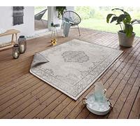 NORTHRUGS Alfombra para Interior y Exterior Cebú, 80 x 150 cm, Reversible, Resistente a la Intemperie, diseño Oriental Vintage, Alfombra para balcón, terraza, jardín, jardín de Invierno, salón,