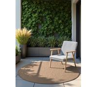 NORTHRUGS Kona - Alfombra Redonda clásica para Interior y Exterior, Tejido Plano clásico, Reversible, Certificado Öko-Tex Resistente a la Intemperie y a los Rayos UV, para balcón, terraza, jardín