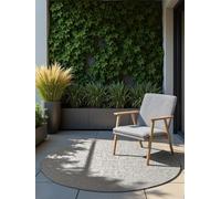NORTHRUGS Kona - Alfombra Redonda clásica para Interior y Exterior, Tejido Plano clásico, Reversible, Certificado Öko-Tex Resistente a la Intemperie y a los Rayos UV, para balcón, terraza, jardín