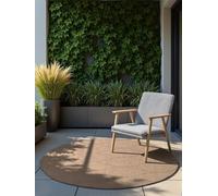 NORTHRUGS Liora Alfombra Redonda Moderna para Interior y Exterior, Tejido Plano Moderno, Alfombra Reversible con diseño Floral, Certificado Öko-Tex Resistente a la Intemperie y a los Rayos UV, para