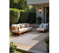 NORTHRUGS Rosel Alfombra Oriental para Interior y Exterior, Tejido Plano, Alfombra Reversible con diseño Oriental, clásica, Öko-Tex Resistente a la Intemperie y a los Rayos UV, para balcón, terraza