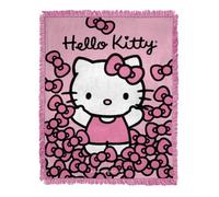 Northwest Manta Tejida de Jacquard de 46 x 60 Pulgadas, Hello Kitty More Bows