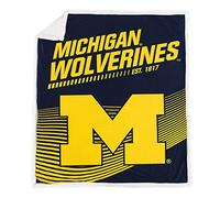 Northwest NCAA Michigan Wolverines Manta Sherpa de visón, 50 x 60 Pulgadas, New School