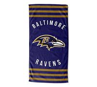 Northwest NFL Baltimore Ravens - Toalla de Playa Unisex para Adultos, 30 x 60 Pulgadas, a Rayas