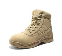 NORTIV 8 Botas de Trabajo Tácticas Militares Impermeable para Hombre Botas de Combate de Motocicleta Policiales con Plantilla Acolchada,Size 47,Arena