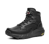NORTIV 8 Botas de trabajo tácticas militares ligeras para hombre, para senderismo, motocicleta, combate, 15,2 cm, Negro -, 46 EU