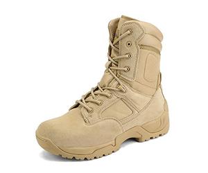 NORTIV 8 Botas de Trabajo Tácticas Militares para Hombre Botas Policiales Senderismo Motocicleta Botas Combate,Size 47W,Arena,RESPONSE-W