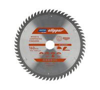 Norton 160mm x 20mm x 60z saw blade for wood and composites with ATB teeth, ideal for precision cutting in various materials.