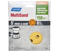 Norton 49220 de 5 Inch 8 Hole P150 Hook and Loop Discs, de 25 pack by Norton Co.