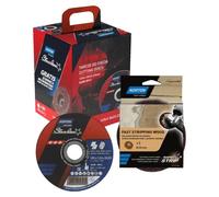 NORTON Disco de lija Starline de 125 mm + Disco abrasivo de fibra (100 unidades)