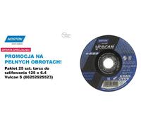 NORTON SHIELD. Disco abrasivo VULCAN 125 x 6.4 A30S para metal / 25 unidades.