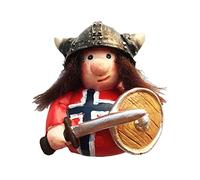 Noruega 3D Viking Refrigerador Imán Recuerdos de Viaje de Resina, Decoración Hecha a Mano para el hogar y la Cocina Noruega Imán de Nevera Colección Regalo