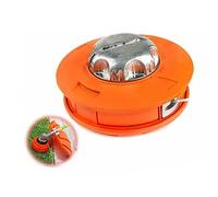 Nosqew Cabezal de corte universal de aluminio de plástico sin desmontaje, repuesto para máquina de corte de césped de jardín, accesorio naranja, 505 g, 14 x 14 x 5 cm (naranja)