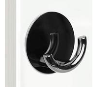 Nosqew Percha Adhesiva de Acero Inoxidable, Gancho de Pared de Aleación de Zinc para Puerta y Pared, con Cinta Adhesiva Fuerte para Almacenamiento en Cocina y Baño, Carga Máxima 4 (Negro)
