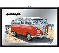 Nostalgic-Art 80732 - Espejo, diseño Retro de Furgoneta Bulli de VW en la Playa, 20 x 30 cm