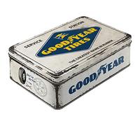 Nostalgic-Art Bote plana retro, 2,5 l, Goodyear - Logo White