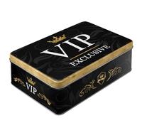 Nostalgic-Art Caja plana de metal retro, VIP Exclusive - Idea de regalo para personas especiales, Lata metálica con tapa, Diseño vintage, 2,5 l