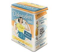 Nostalgic-Art Caja de almacenamiento retro L, 3 l, Dishwasher Tabs - Idea de regalo para fans de lo retro, lata grande, diseño vintage
