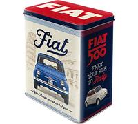 Nostalgic-Art Caja de Almacenamiento Retro L, Fiat 500 - Good Things - Idea de Regalo para Amantes a Coches, Lata Grande de café, Diseño Vintage, 3 l