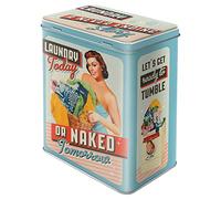 Nostalgic-Art Bote retro L, 3 l, Laundry Today or Naked Tomorrow