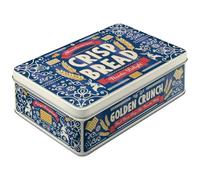 Nostalgic-Art Caja de almacenamiento plana retro, 2,5 l, Crisp Bread - Idea de regalo para cocina, lata metálica con tapa, diseño vintage