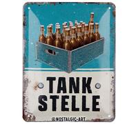 Nostalgic-Art Cartel de Chapa Retro de 15 x 20 cm, para gasolinera de Cerveza, Idea de Regalo como Accesorio de Bar, de Metal, diseño Vintage con Refranes, decoración de Cerveza