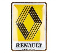 Nostalgic-Art Cartel metálico retro, 15 x 20 cm, Renault - Logo 1972 - Idea de regalo para fans de Renault, Official License Product (OLP), de metal, diseño vintage