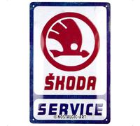 Nostalgic-Art Cartel metálico retro, 20 x 30 cm, Skoda - Service - Idea de regalo para fans de Skoda, de metal, diseño vintage