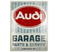 Nostalgic-Art Cartel metálico retro, 30 x 40 cm, Audi - Garage - Idea de regalo para fans de Audi, de metal, diseño vintage