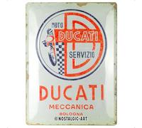 Nostalgic-Art Cartel metálico retro, 30 x 40 cm, Ducati - Moto Servizio Meccanica - Idea de regalo para moteros, Official License Product (OLP), de metal, diseño vintage