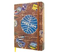 Nostalgic-Art Cuaderno retro punteado, Pan Am - Travel - Idea de regalo para los entusiastas de los viajes, Bullet Journal dotted, Diseño vintage, A5